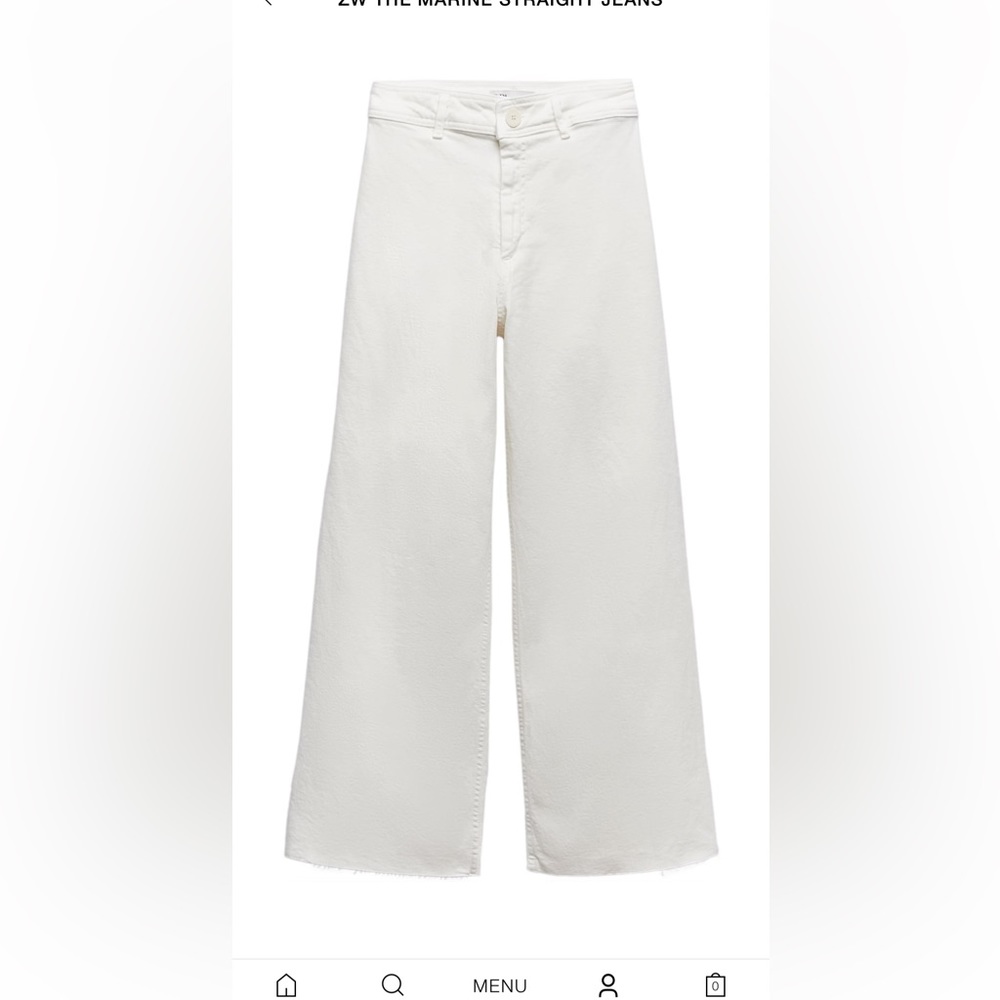 Zara marine straight jeans